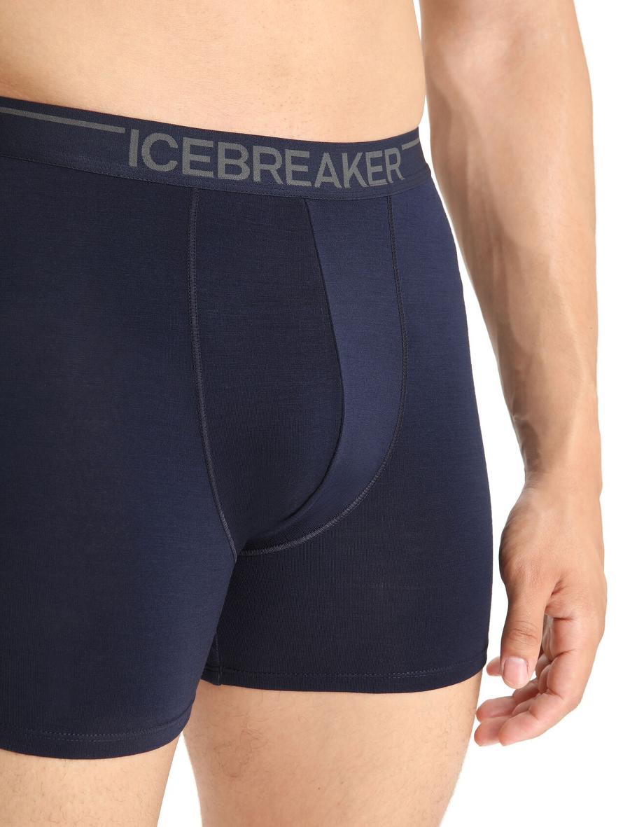 Icebreaker Merino Anatomica Boxers Miesten Alusvaatteet Laivastonsininen | FI 1315QMAZ